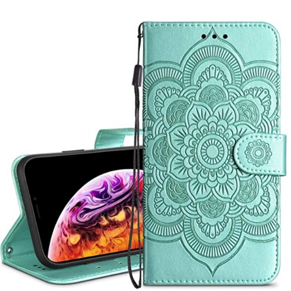 Accessories - iPhone Xs Max Wallet Mandala Flower Phone Case